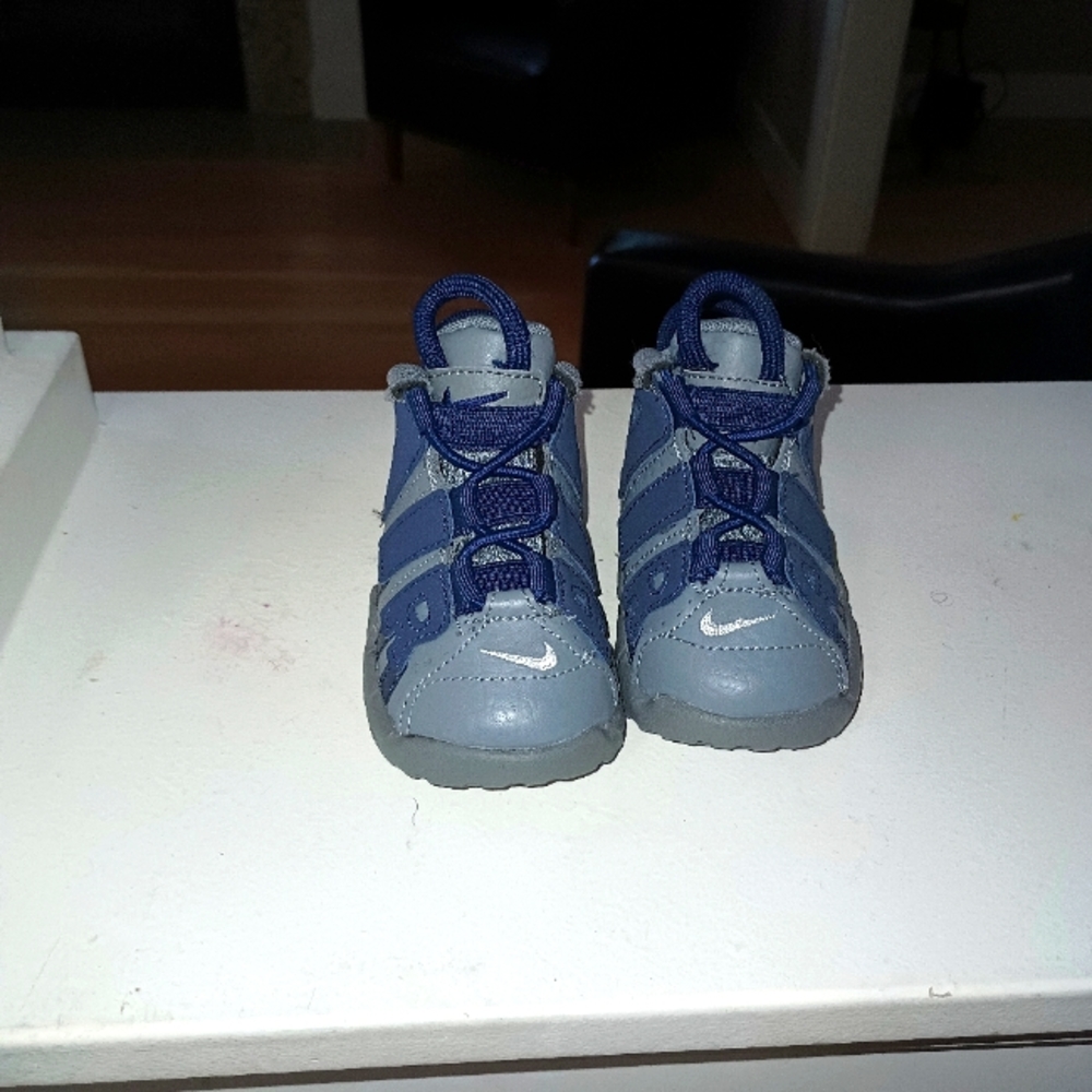 Nike Air More Uptempo Cool Grey Midnight Navy White Toddler 4c